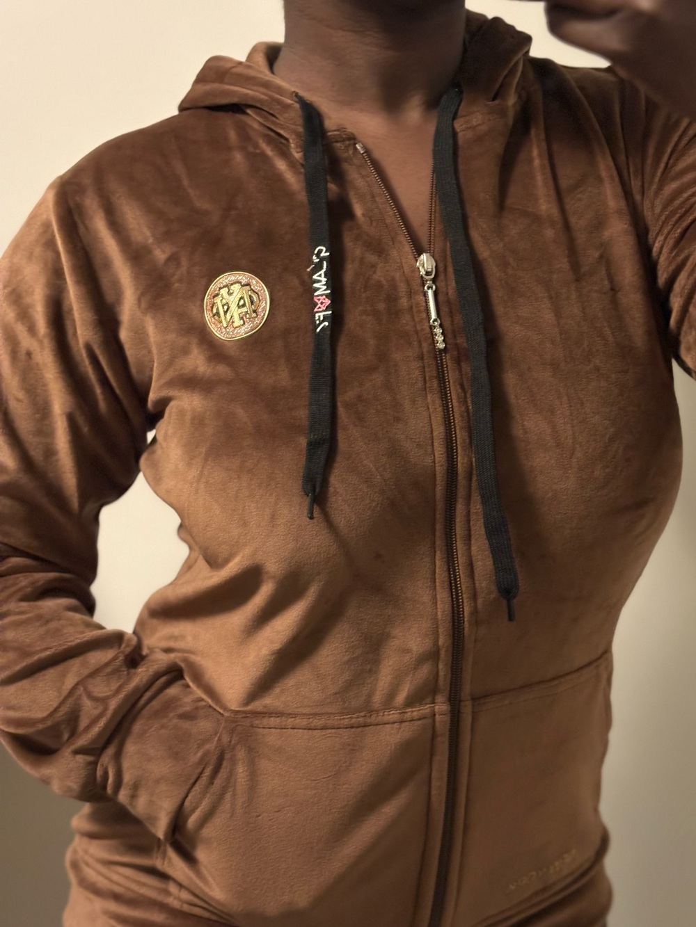 Glamfoxx Brown Hooded Jacket